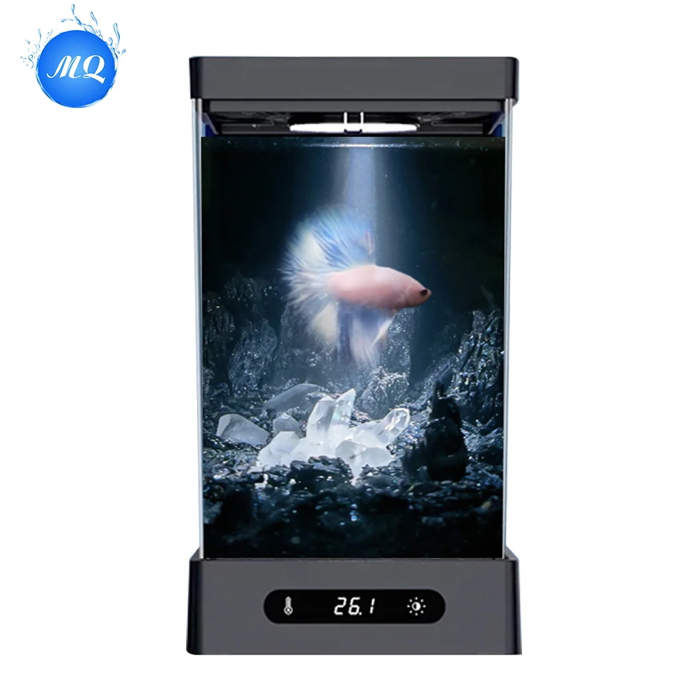 

Умный аквариум нового дизайна с энергоэффективными и яркими RGB-подсветками полного спектра для водных домашних животных толщиной 5 см или меньше