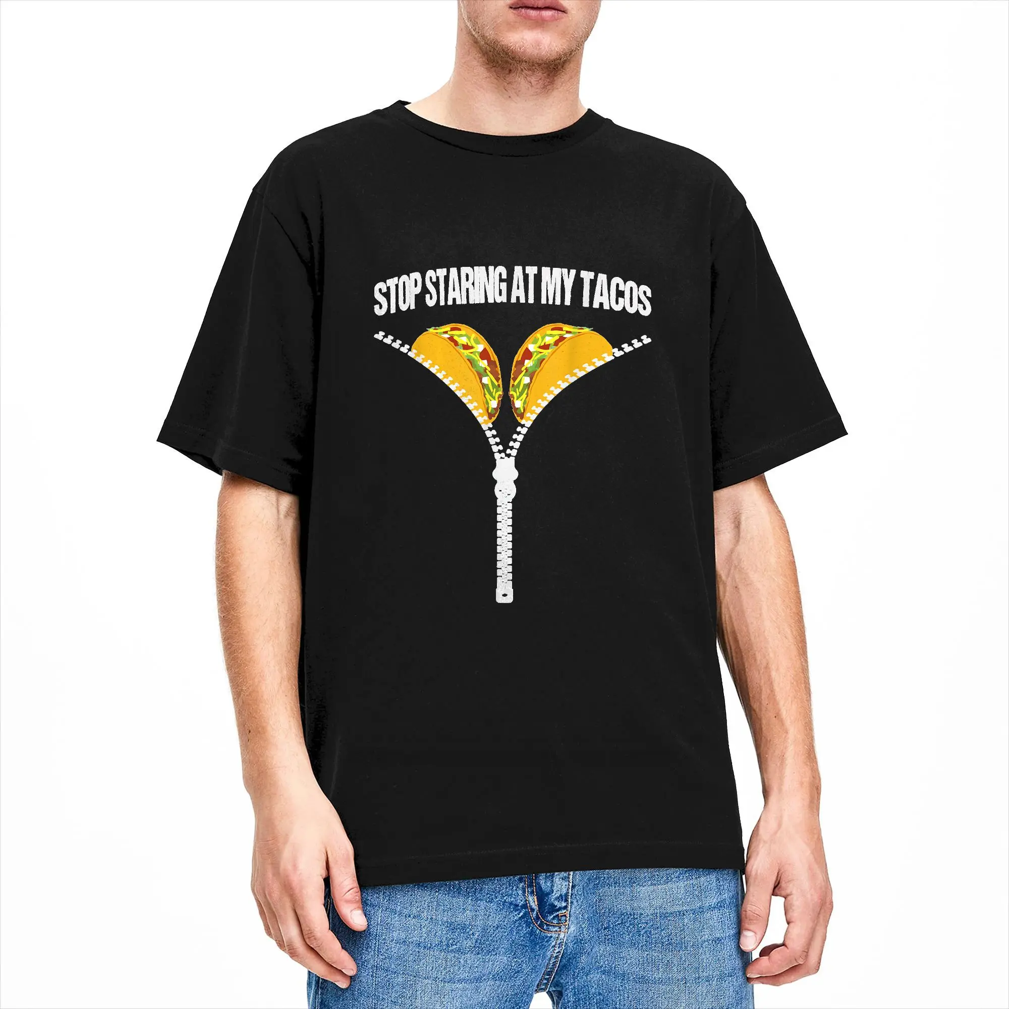 Funny Mexican Stop Staring at My Tacos Fiesta Cinco De Mayo T Shirt Summer  Vintage T-Shirts Cotton Harajuku Tshirt For Men Tees