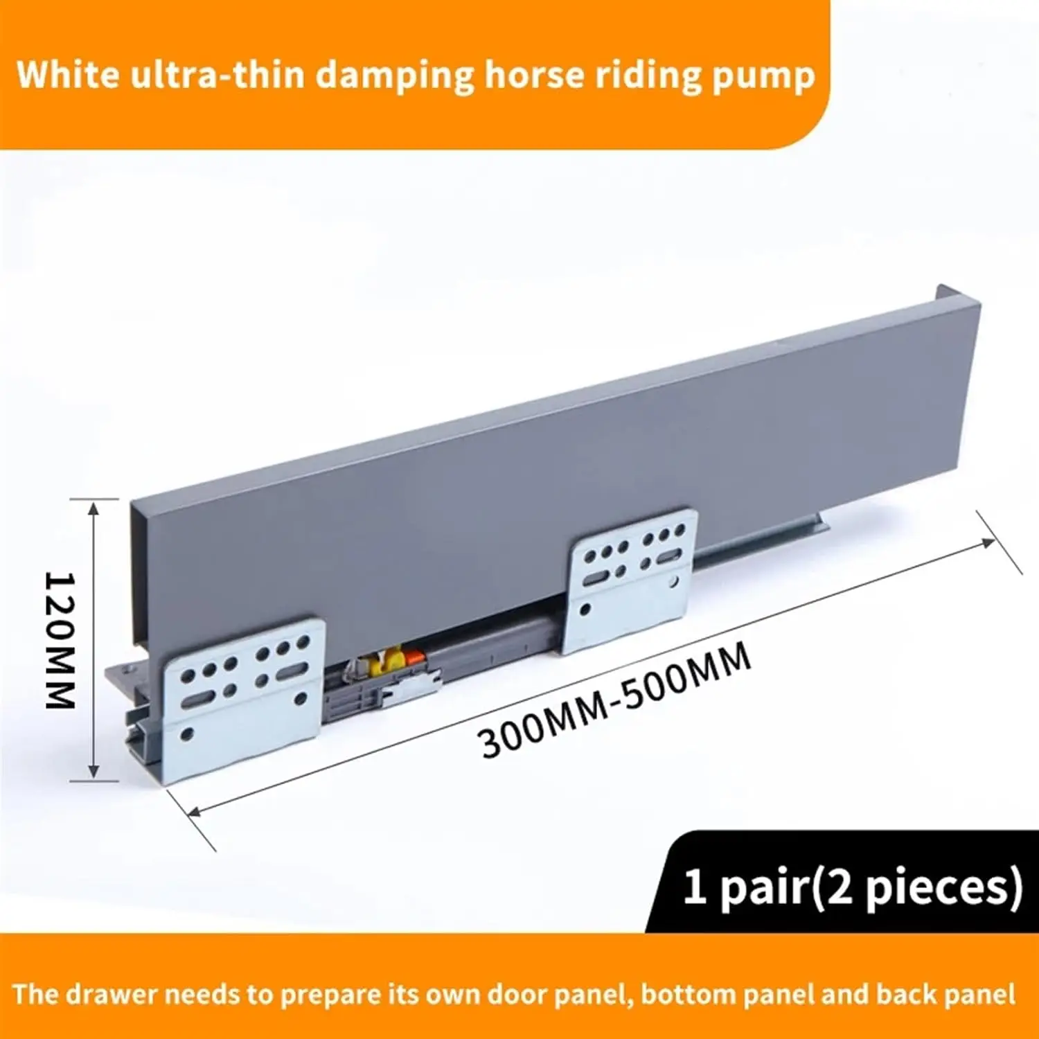 Modern Undermount Steel Drawer Slides Rail 10kg Soft Close Cabinet Kitchen for Furniture Accessories (120mm High 45mm