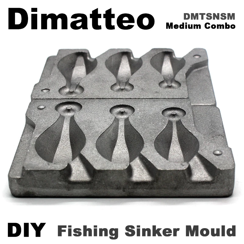 Dimet DIY Fishing Snapper Sinker mold DMTSNSM/Medium Combo Snapper Sinker 112g 140g 168g 3 cavità