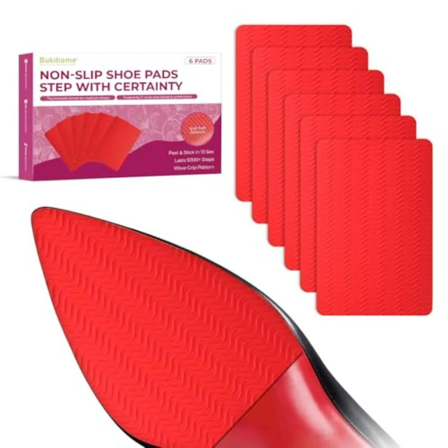 Shoe Sole Protector, [3 Pairs] Self-Adhesive Anti-Slip Shoe Grips for Bottom of Shoes, Enhanced Adhesive Non-Slip Pads Sole Gua