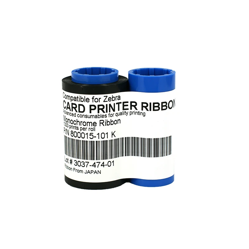 New 800015-101 Black Ribbon 1000prints For Zebra P300C P310F P310C P310I P320I P330I P400C P420C P420I P430I Printer Ribbon