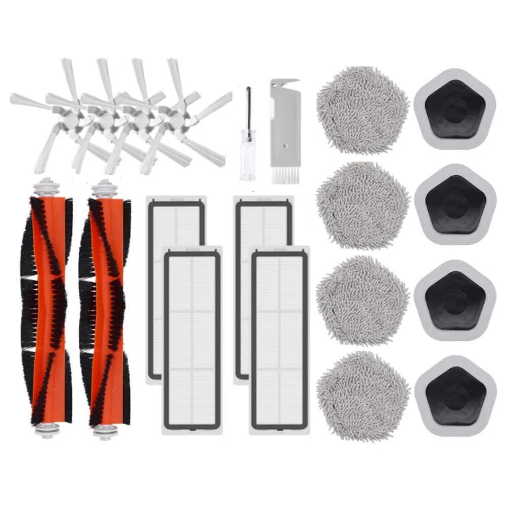 20Pcs Kit for XiaoMi Dreame Bot W10&W10 Pro Robot Vacuum Cleaner Main Side Brush HEPA Filter Mop Cloth and Mop Holder A