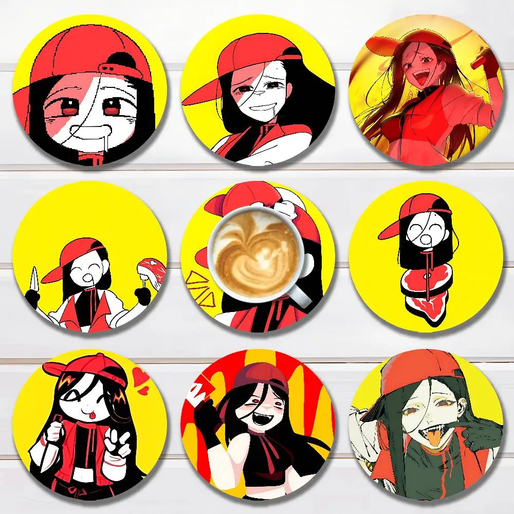 

B-Butcher Vanity Y-Yi Xi Singer Round Anime Wooden Coasters DIY Decorations Birthday Valentine Gifts