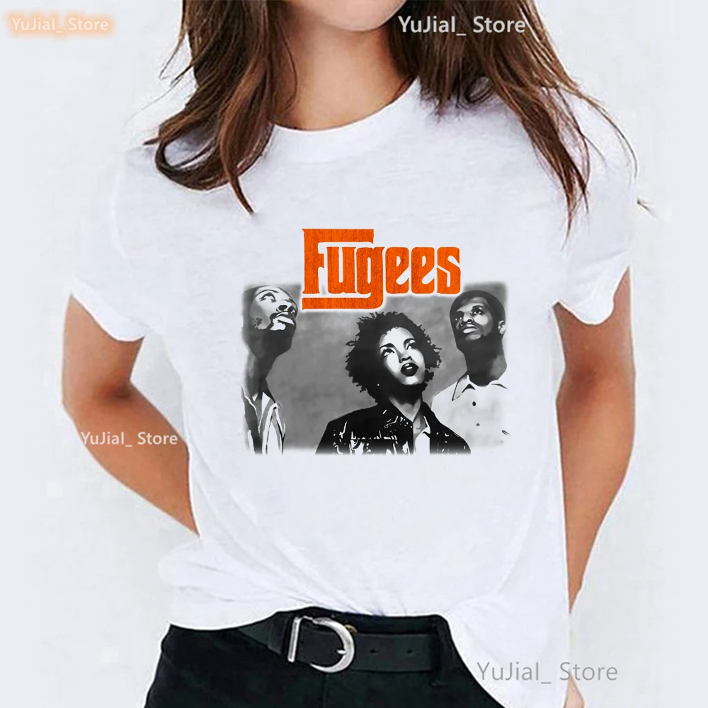 

Vintage Tshirt Women Fugees Lauryn Hill Graphic Print T Shirt Femme Hip Hop T-Shirt Female Aesthetic Clothes Summer Tops Tee