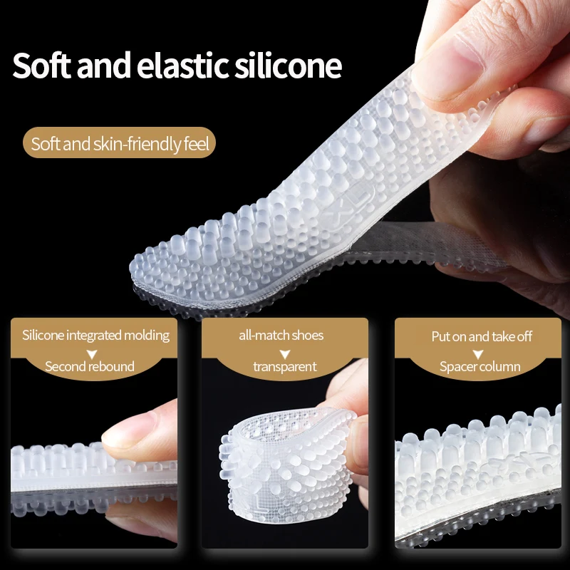 3 Pairs Silicone Heel Pads Pain Relief Cushion Anti-wear Adhesive Feet Care Pad Heel Sticker Heel Liner Grips Crash Insole Patch