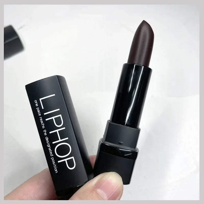 ใหม่สีน้ําตาล Dark ลิปสติก Retro Dark สีลิปสติก Matte กันน้ําสีฟ้าแวมไพร์สีฮาโลวีนแต่งหน้า Lip Pencil