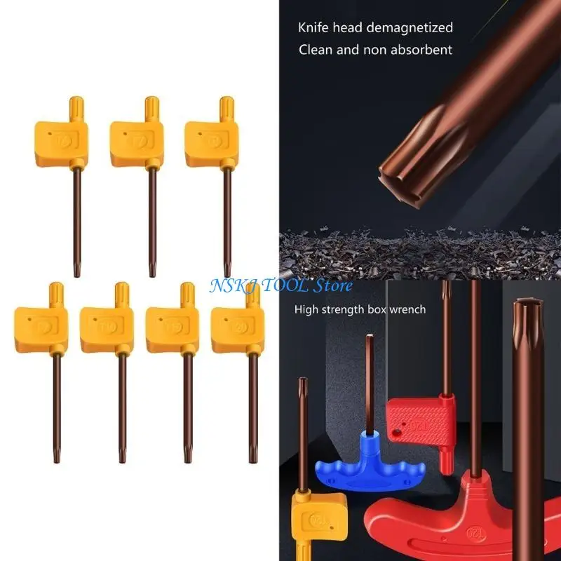 

L8RC Small Torx Screwdriver Flag Handle Wrench Spanners For Hand Drills Hand Tool Mechanical Repair Wrench Tool