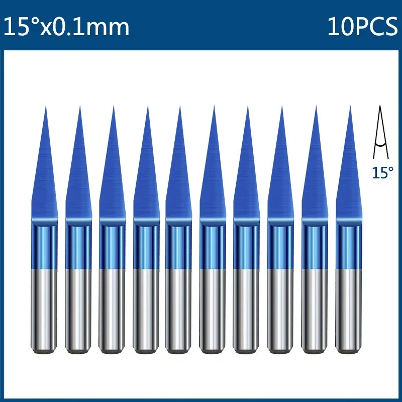 CNC Engraving Bit Kit 3.175mm Shank Milling Cutter Carbide End Mill Set CNC Machine Milling Tools CNC Router Bit