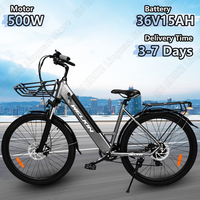 WELKIN WKEM002 Electric Bicycle 500W Motor 36V15AH Lithium Battery Adult Riding Electric Bike 27.5-inch Tire City Travel E-bike