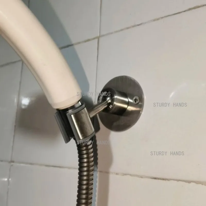 2PCS 304 Stainless Steel Showerhead Base Bathroom Nozzle Bracket Punch Installation Shower Fixed Base Hardware Accessories