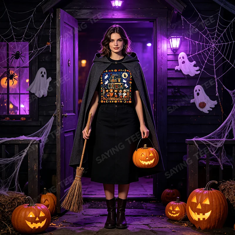 90er-Jahre-Bären-Halloween-T-Shirt für Jungen und Mädchen, Y2k, niedliche Horror-Streetwear-Kleidung, kurzärmelige Baumwollkleidung – Detail 4