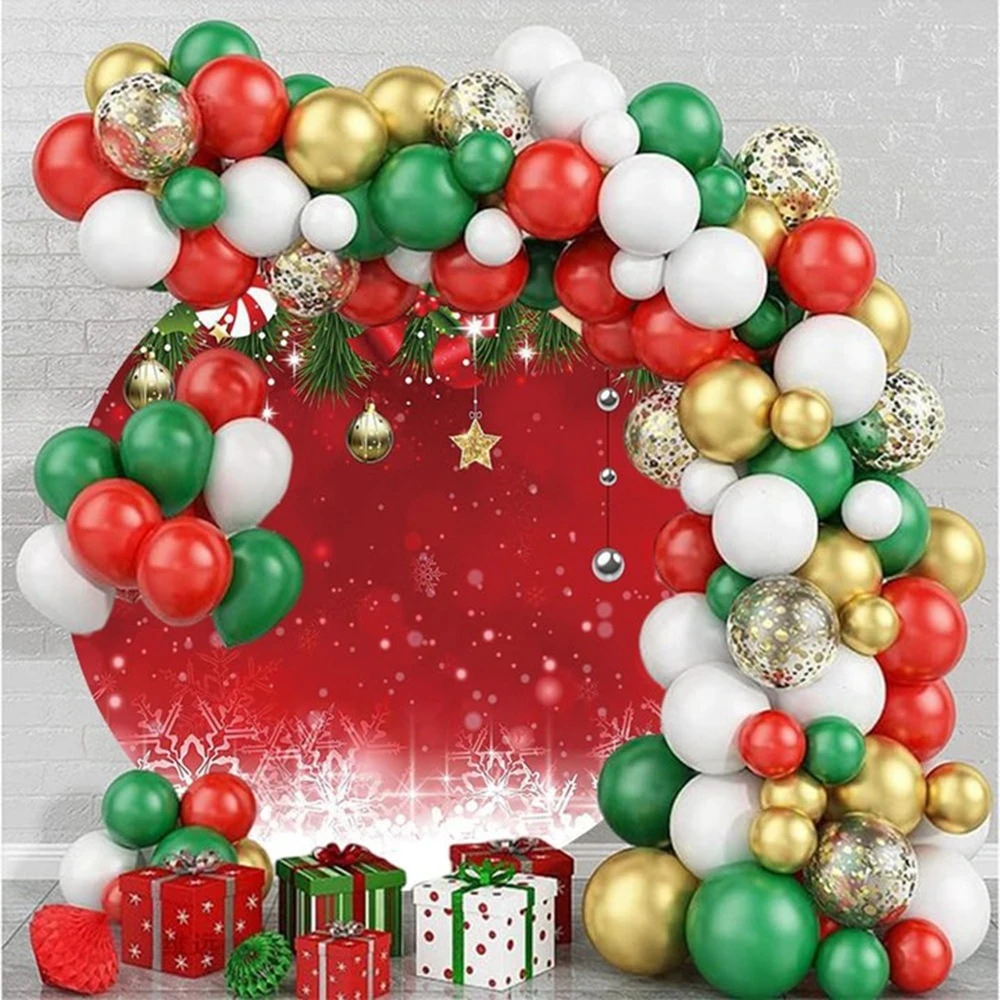 Christmas Round Backdrop Gold Glitter Wooden Board Xmas Party Decoration Circle Background for Photography Cover Photo Studio