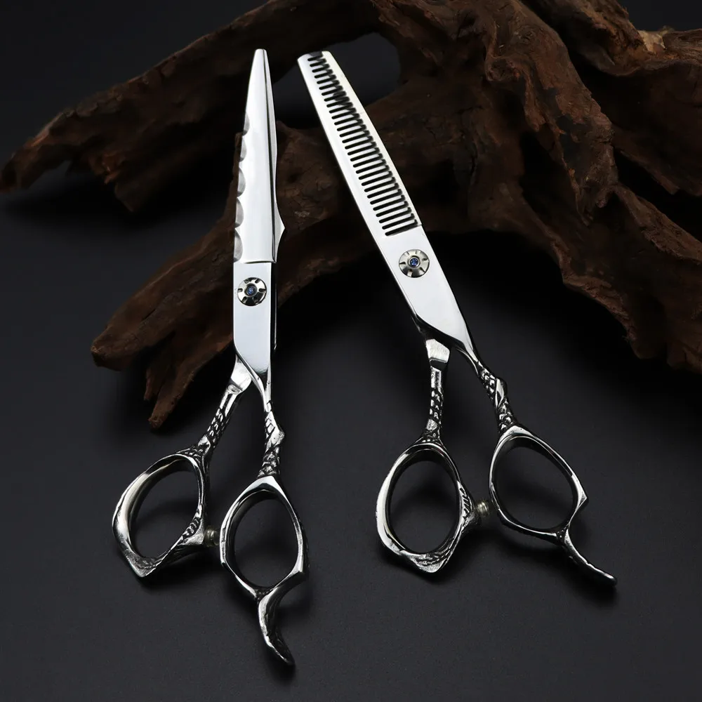 

Professional JP440c steel 6 '' Wave hair scissors haircut scissor thinning barber makas hair cutting shears hairdresser scissors