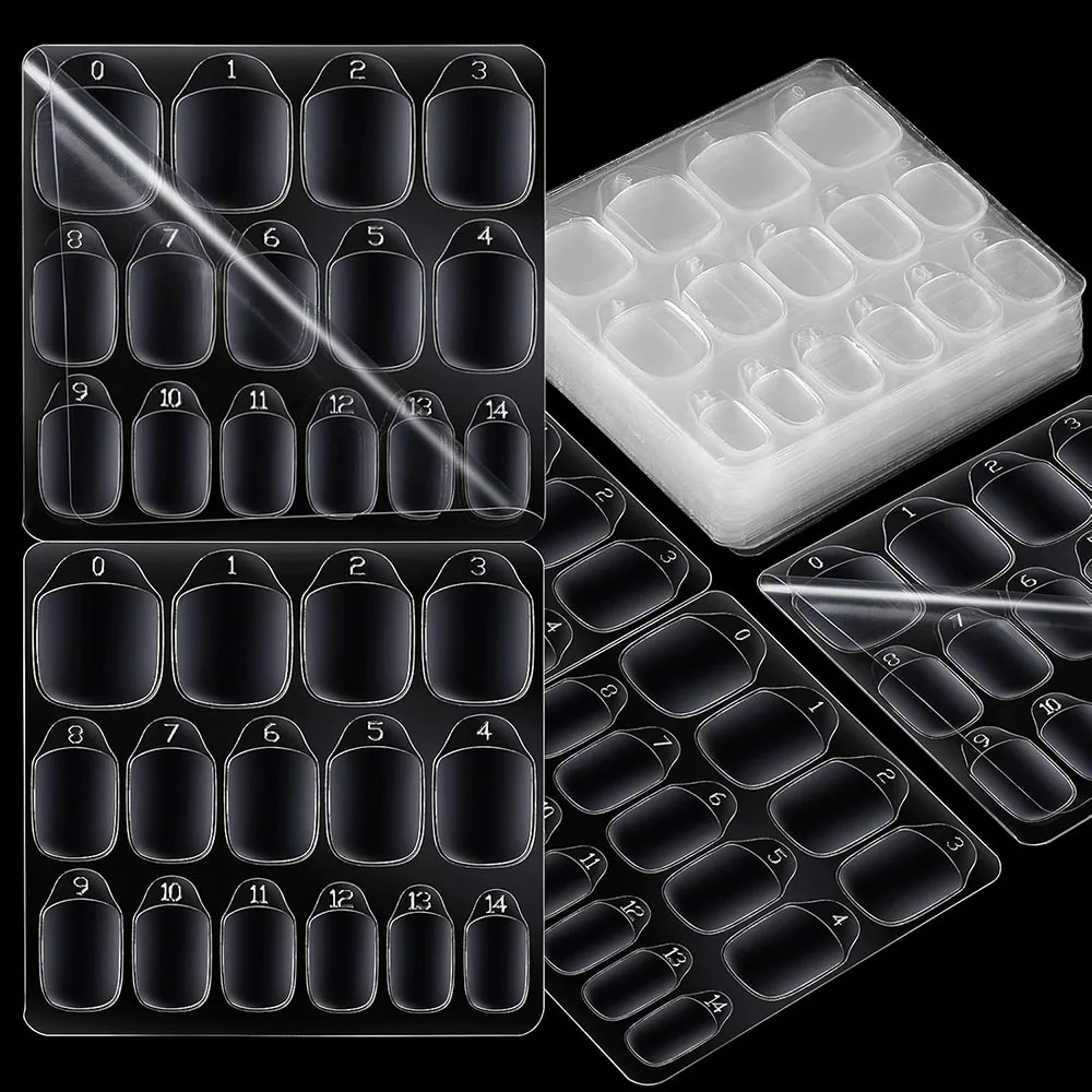 600Tips Nail Adhesive Tabs for Press on Nails 15 Sizes of Nail Sticky Tabs for Nails Press on Stickers Sticky Tabs 40 Sheets