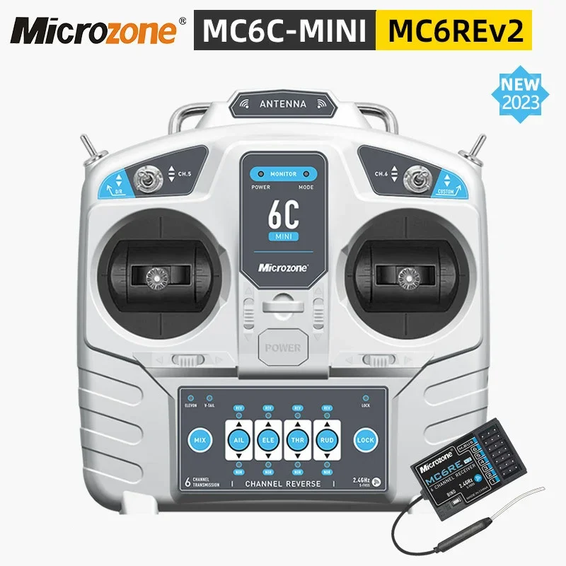 Microzone MC6C/MC6C mini 2.4g 6ch Controller Transmitter Receiver Radio System Rc Airplane Drone Multirotor Helicopter Car Boat