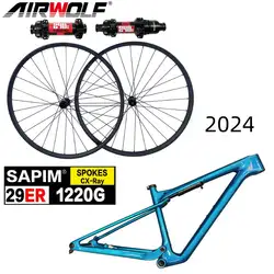 Airwolf 2024 Full Suspension Frame  Super Light Carbon MTB Wheelset 29 Tubeless Boost 29inch Mountain Bike Wheel