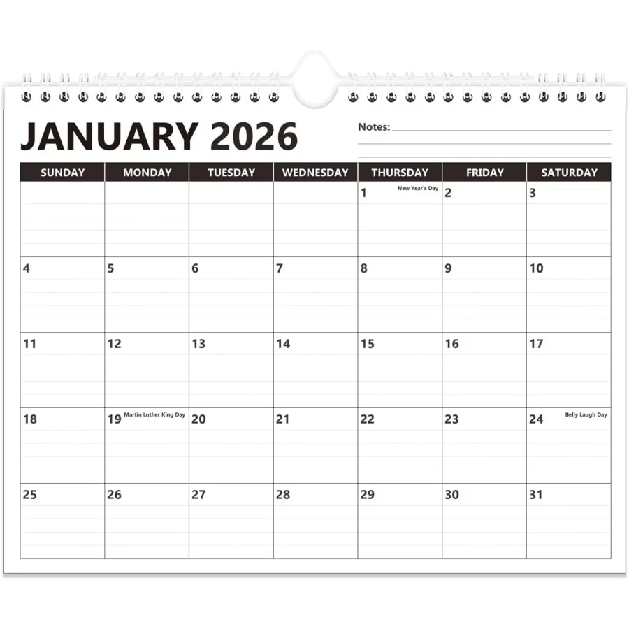 

2026 Calendar - Wall Calendar 2026 Runs from January to December 2026 12 Months Calendar with Thick Paper for Planning at Home