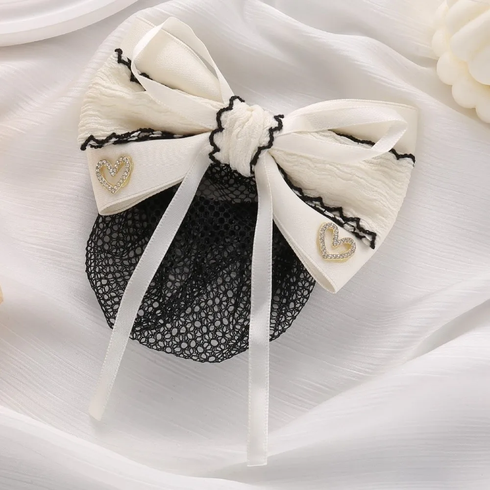 New Elegant Net Bun Hair Cover Fine Mesh Black Color Bun Snood Hair Clip Crochet Loose Mesh Nurses Spring Clip Formal Events