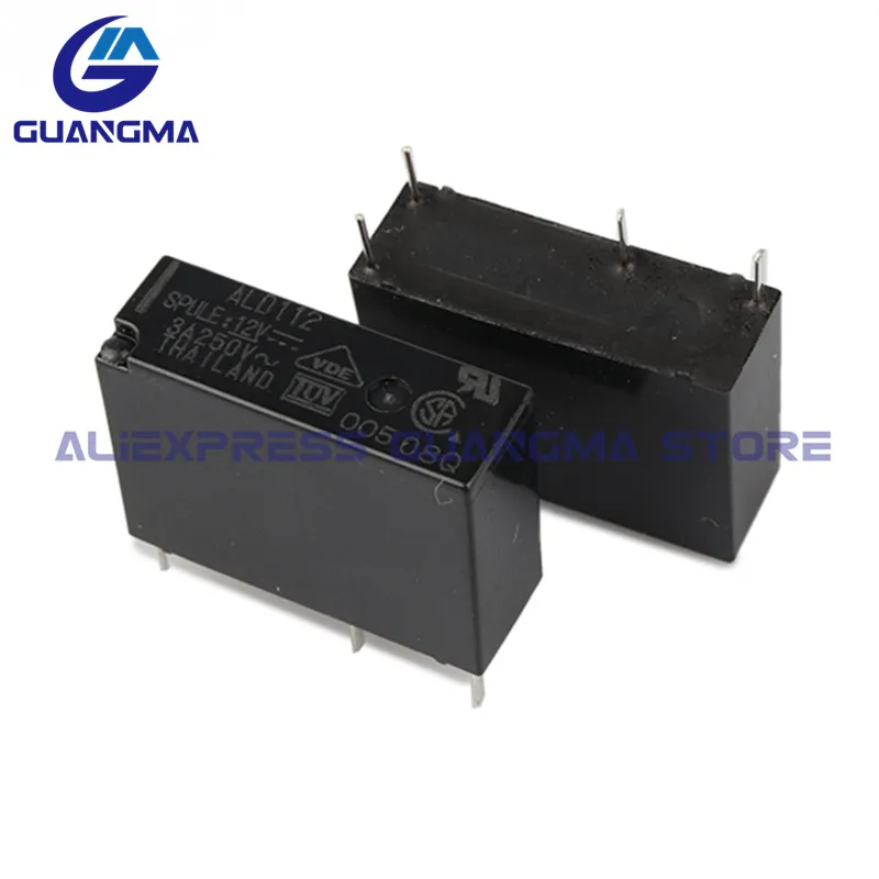 10PCS 100% NEW New Original Relay ALDP105 ALDP112 ALDP124 ALD112 5A 250V 4Pin DC5V 12V 24V Power Relays