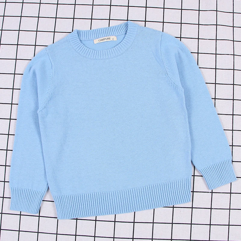 Autumn Kids Baby Boys Girls Pullover Sweaters Casual Baby Boys Girls Long Sleeve Sweaters Candy Color Knit Children\'s Sweaters