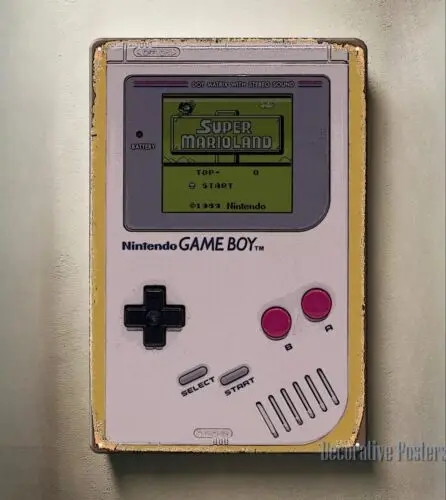 Game Boy Retro Videospielkonsole Metallposter Blechschild 20*30cm - Aluminiumschild