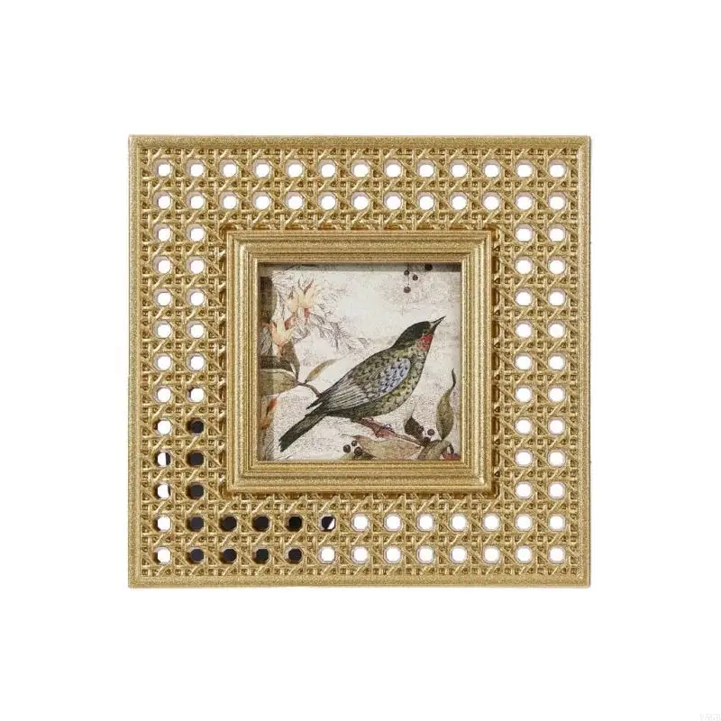 Square Photo Frame for Bedroom, Study, and Shelf Display, 1 Piece Y5GB