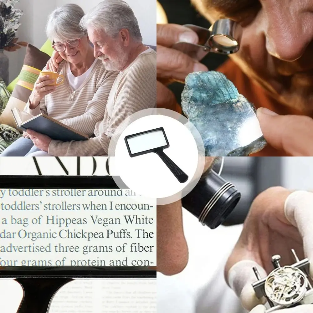 Handheld Loupe Magnifier Compact Convenient Magnifying Glass High Definition Optical Glass 10X Magnifying Glass Versatile