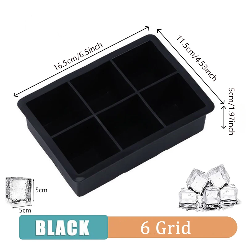 Siliconen ijsblokjesbakje 4/6/15 vierkante ijsblokjesvormen 3x3 cm herbruikbare ijsblokjesvorm voor whisky cocktail sap drinken