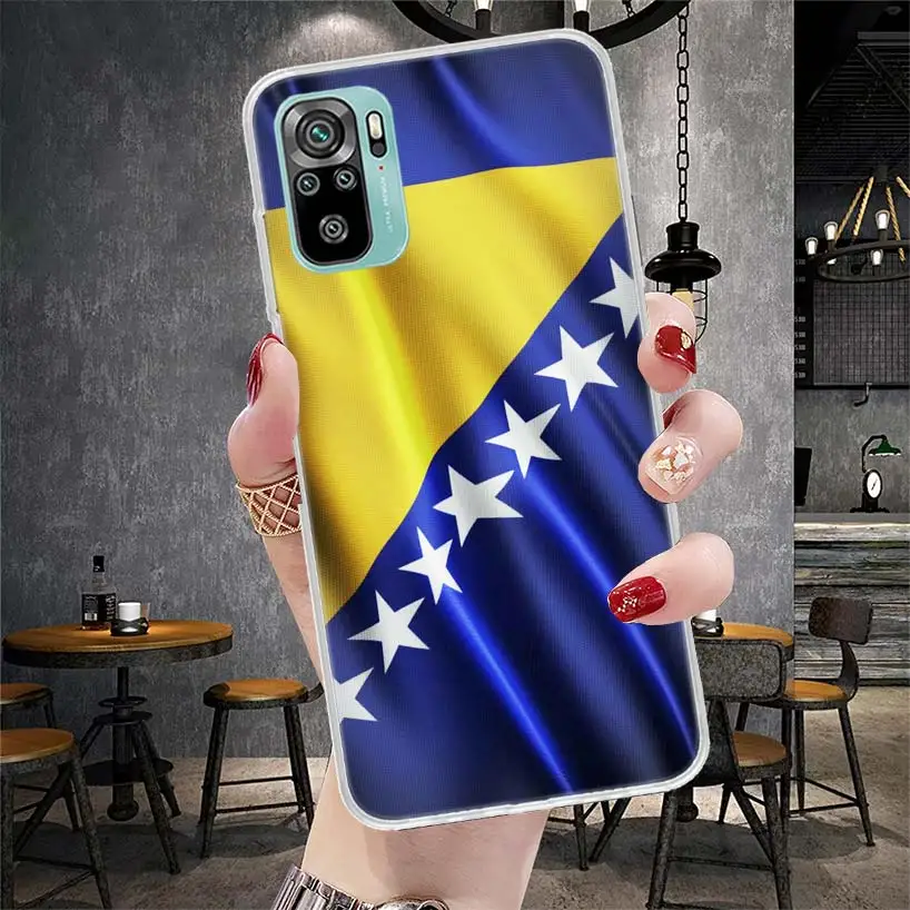 Bosnia And Herzegovina Flag Soft Phone Case For Xiaomi Redmi 9A 9C 9T 10A 10C 12 12C 10 9 10X 8A 8 7A 7 6A 6 Pro K40 K20 K30 Cov