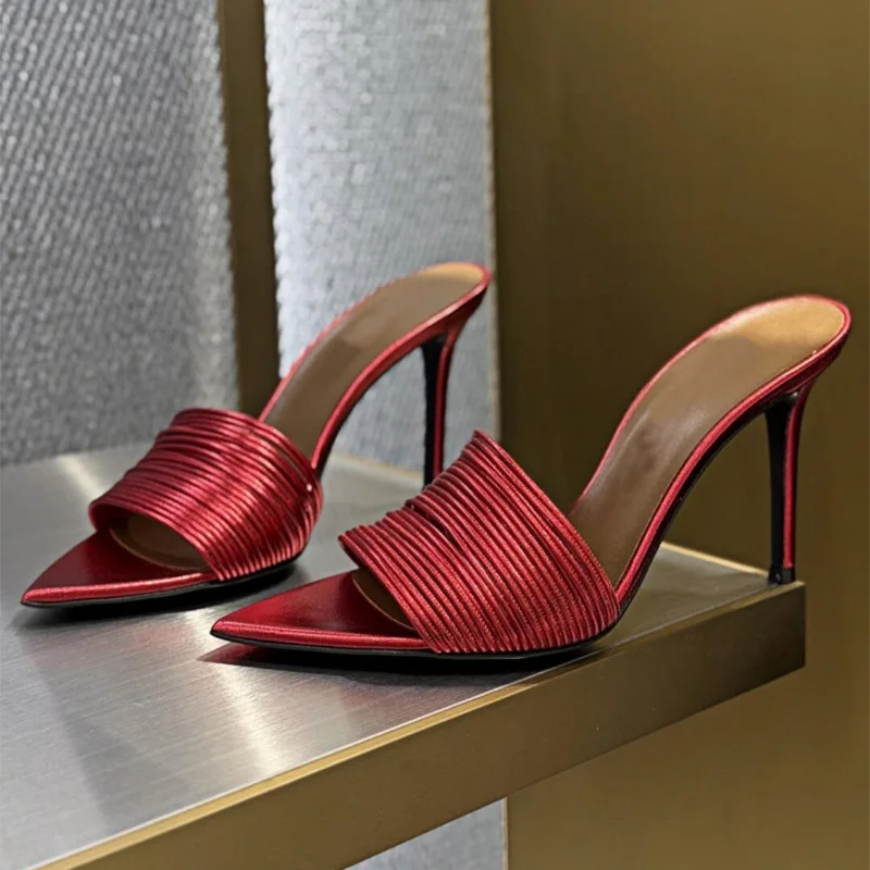 New Stiletto High Heels Sandals Women Slippers Pointed Toed Sexy Dress Shoes Women Sandalias Female sandalias de las mujeres