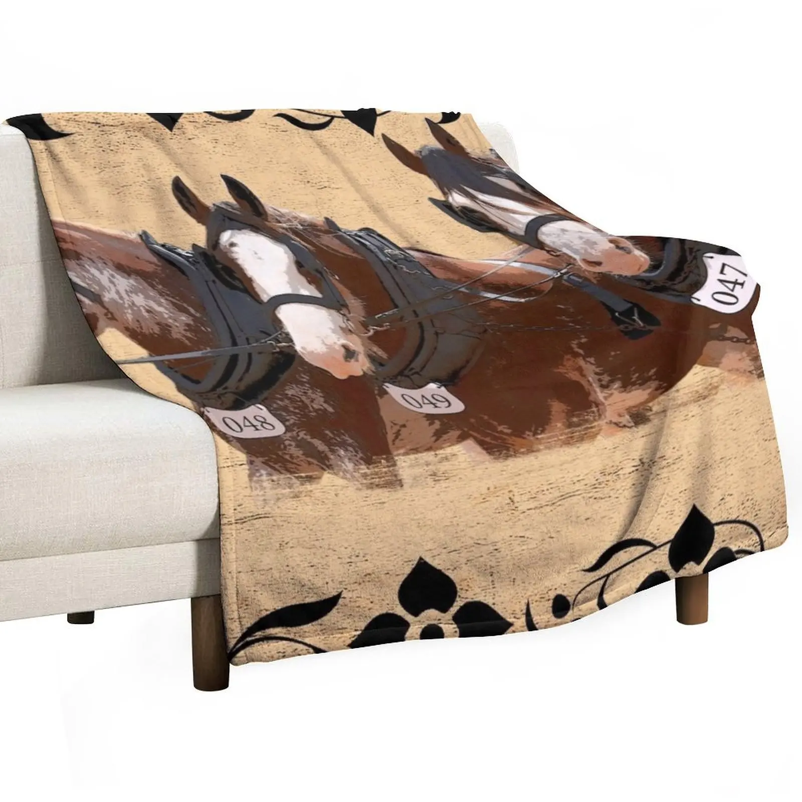 HEAVY HORSES, CLYDESDALE HORSES Throw Blanket Bed Fashionable manga Soft Plaid Blankets For Sofas Blankets