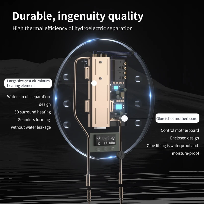 Scaldabagno elettrico caldo per il bagno domestico lampada e specchio a temperatura costante a frequenza variabile intelligente