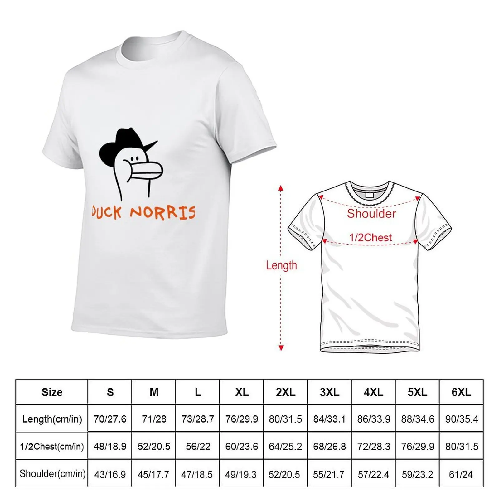 Duck Norris T-Shirt t shirt for man cotton t shirts high quality T-Shirt