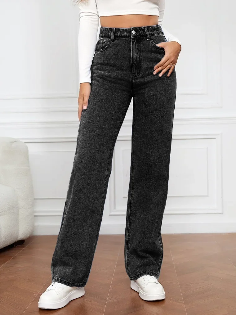 High Waist Wide Leg Jeans Women 2024 Spring And Autumn New Loose Thin Straight Pants