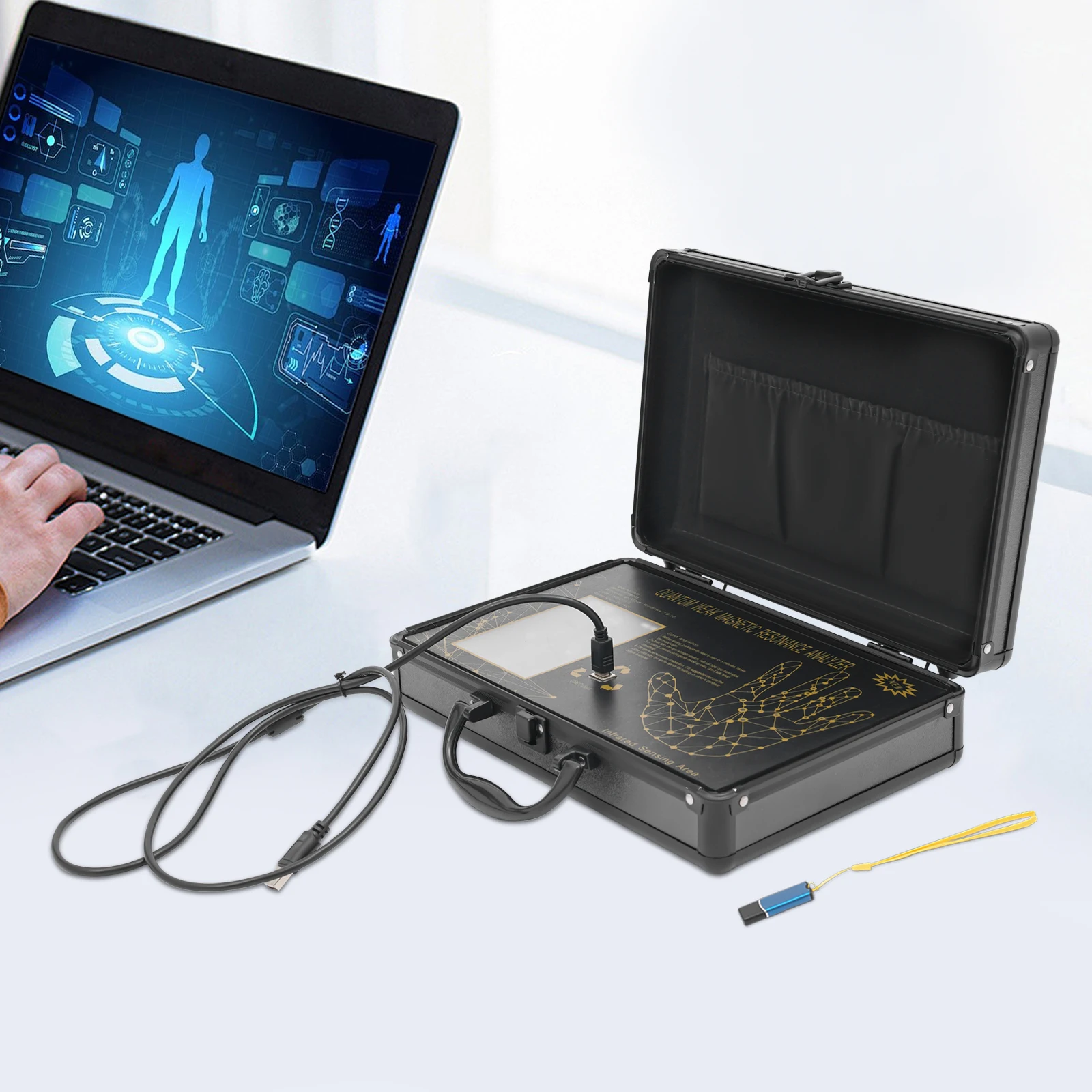 Escáner de salud con tecnología infrarroja suave, monitor portátil de salud corporal para el hogar y la clínica, analizador de salud de seguridad no invasivo