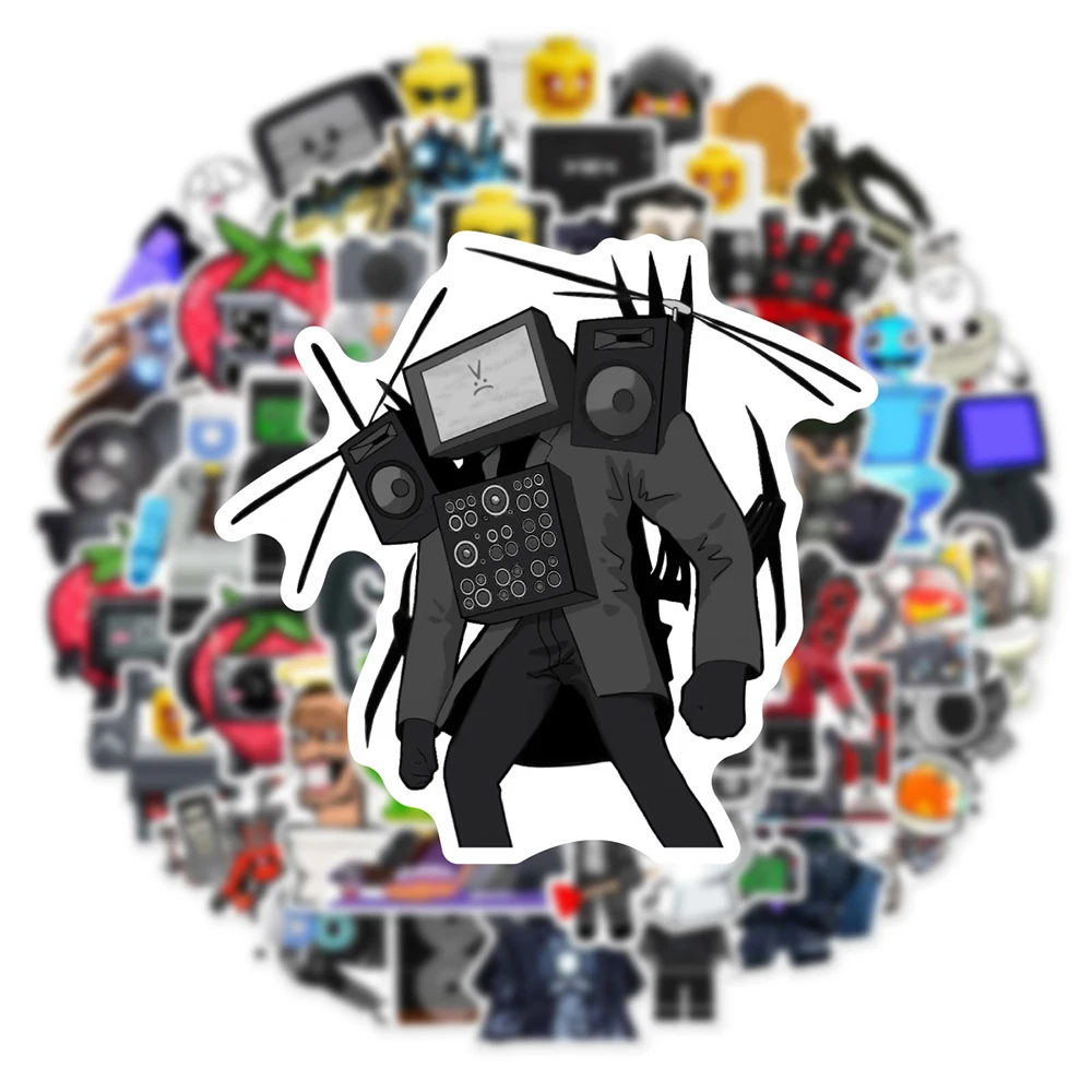 

10/30/50/100pcs Cartoon Game Skibidi Toilet Graffiti Stickers Waterproof DIY Skateboard Guitar Phone Bike Cool Decals Toys Gift