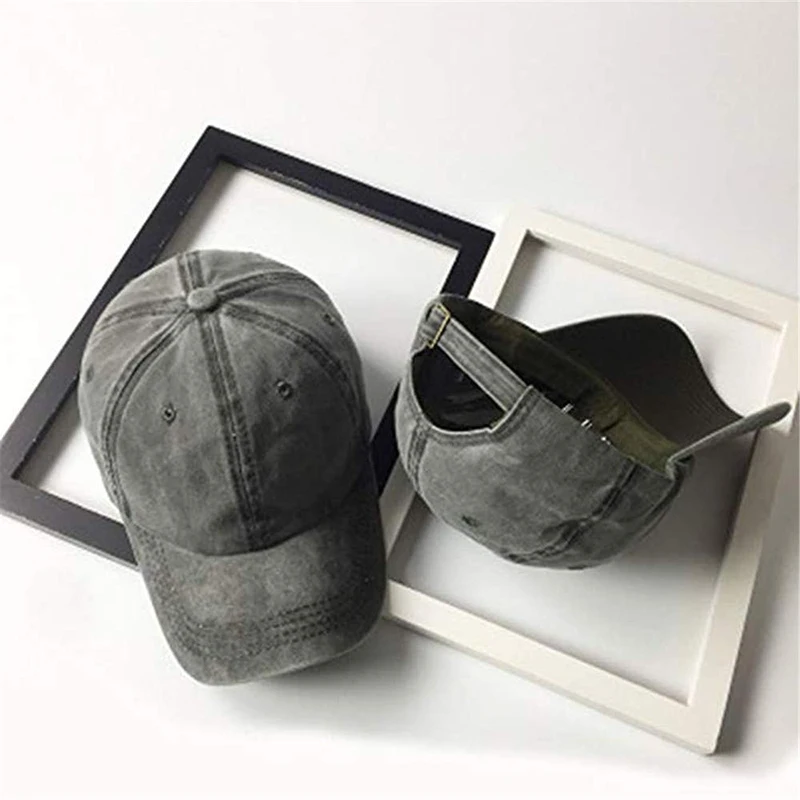 

New Cotton Versatile Vintage Washed Baseball Cap, Customized Denim Duckbill Cap, Street Trendy Hat