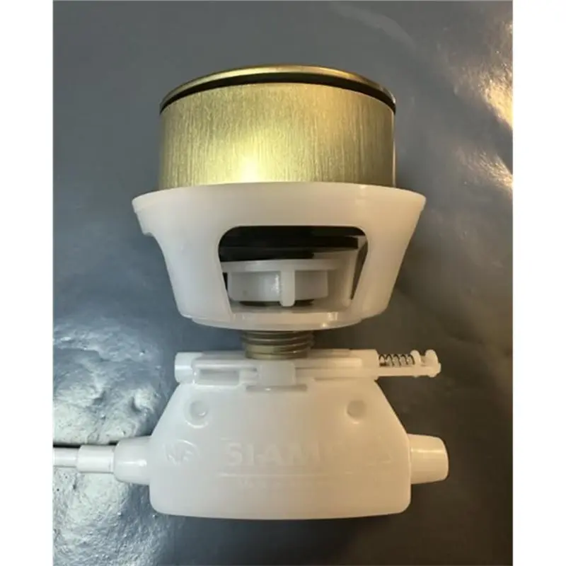 AB11-Brushed Brass Effect Toilet Dual Flush Button Replacement Fits For Siamp Optima 50 Cable Operated Flush Valves