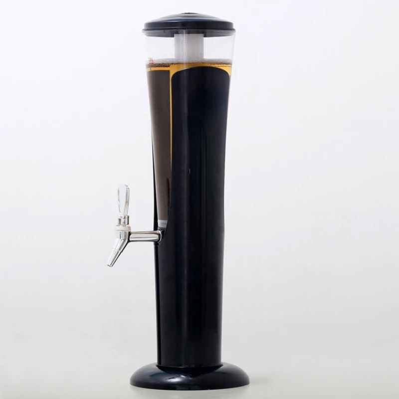 3L Plastic Ice Tube Bar Beer Dispenser Custom Designed Tabletop Beer Tower