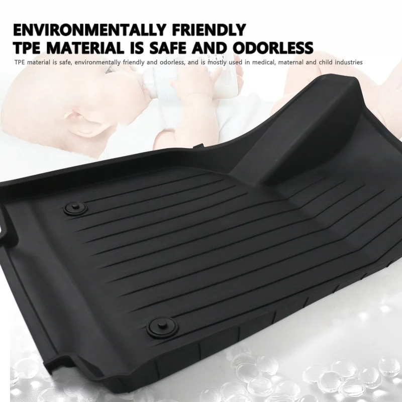 VASTZ For Tesla Model Y 3 Duty Floor Mats Left Rudder LHD Liners All-Weather Anti-Slip Waterproof 5 Seat Heavy 2021 to 2023