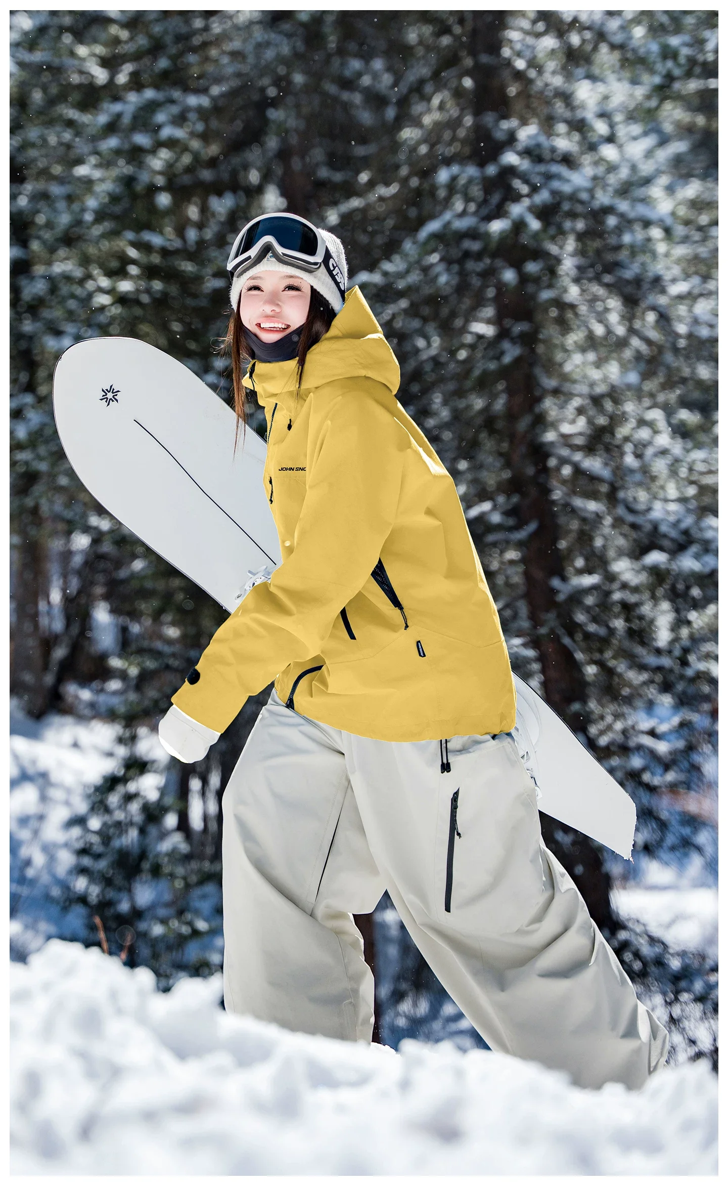 John Snow 2026 Unisex Snowboardjacke im Amerikanischen Stil Professionelle Wasserdichte Winddichte Thermische Winter-Skijacke für Männer & Frauen – Detail 29