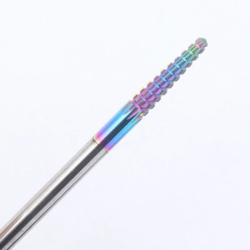 2way Rainbow Pro Whole Carbide Nail Drill Bits Nail Art Electric Drill Machine Files Nail Art Tools cut and polish bottom nail