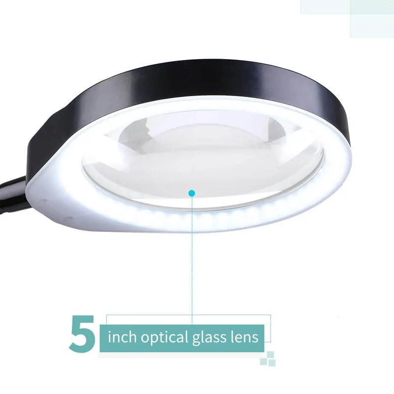2025년 신제품 USB 돋보기 LED 램프 확대경 72 LED 테이블 램프 접이식 독서 수리 램프