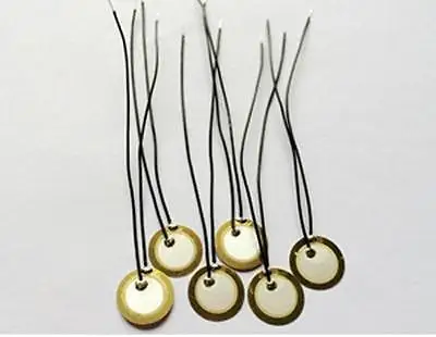 20PCS 12mm Piezo Elements Sounder Sensor Trigger Drum Disc + wire copper