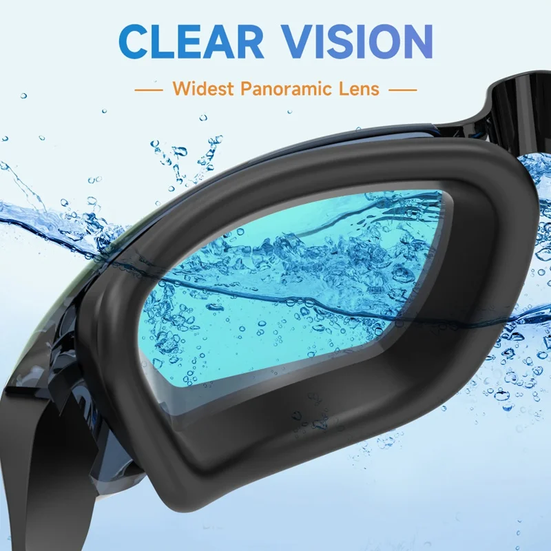 Swimming Goggles Adults Swim Glasses with Earplug Men Women Pool Diving Glasses Anti-fog UV Protection Waterproof Swim Eyewear