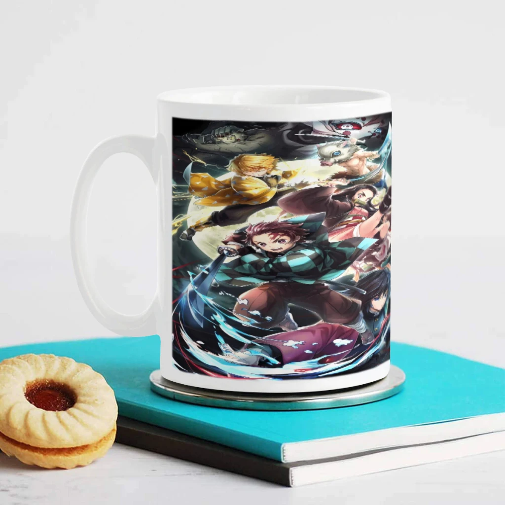 Anime Demon Slayer Ceramics Coffee Mugs Tea Cup Milk Cups Gifts Drinkware Coffeeware