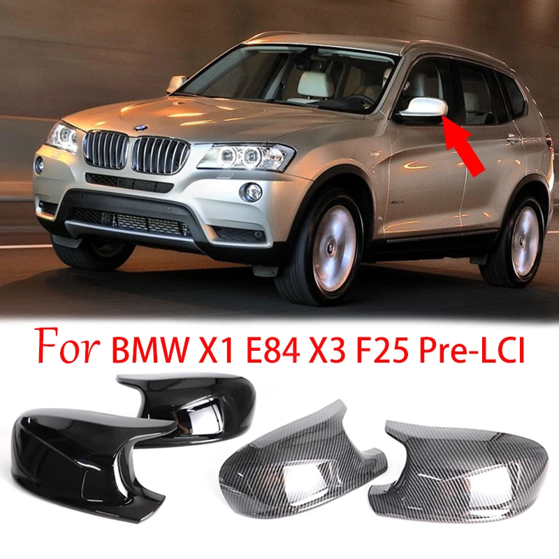 

Best Quality Gloss Black Rear View Mirror Cover Cap For BMW X1 E84 X3 F25 Pre-LCI 2010 2011 2012 2013 Wholesale Quick Delivery