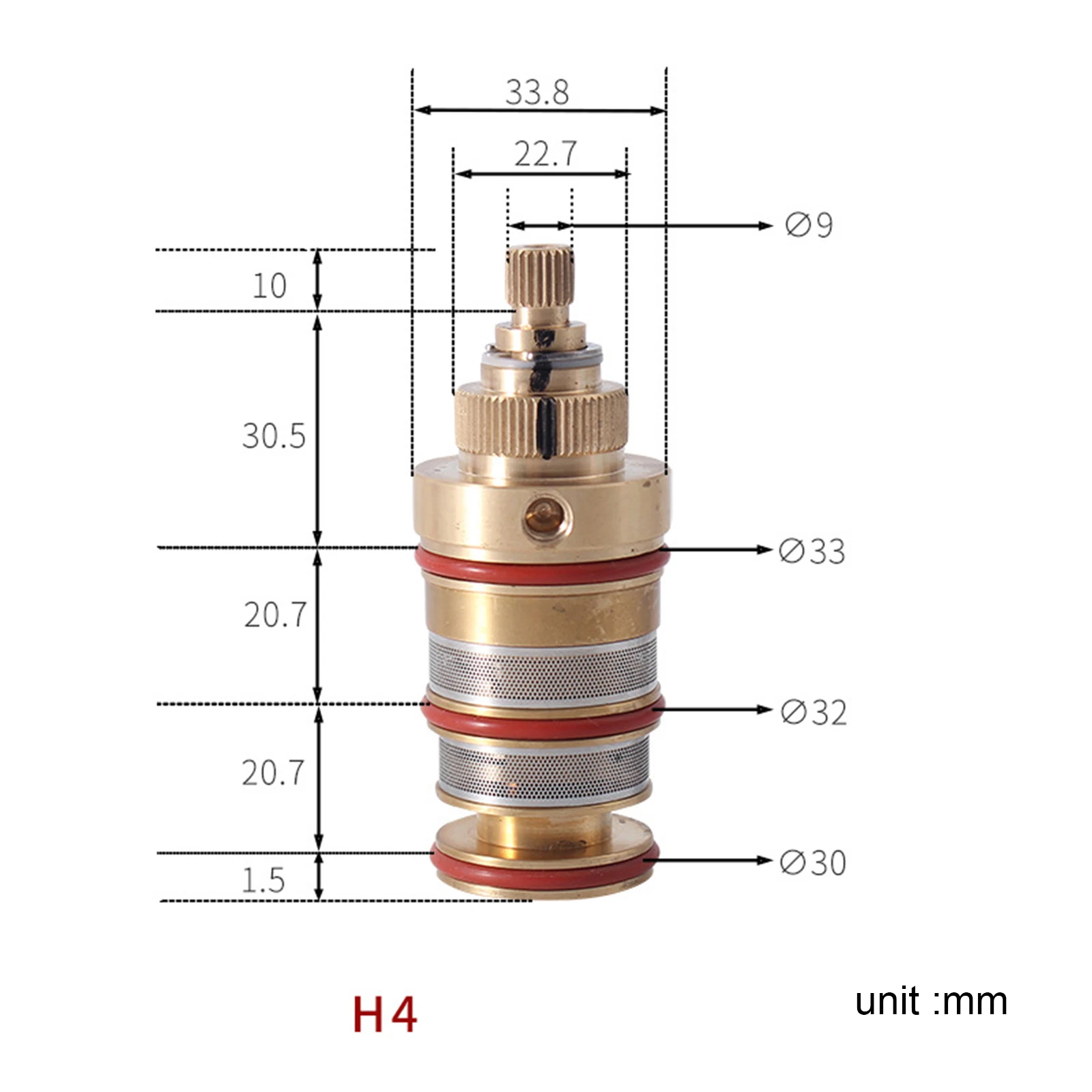 Thermostatic Core Valve Kitchen Tap Brass Plumbing Fixtures Hot Cold Water Service Temperature: 20-90 °C Thermostatic Cartridge