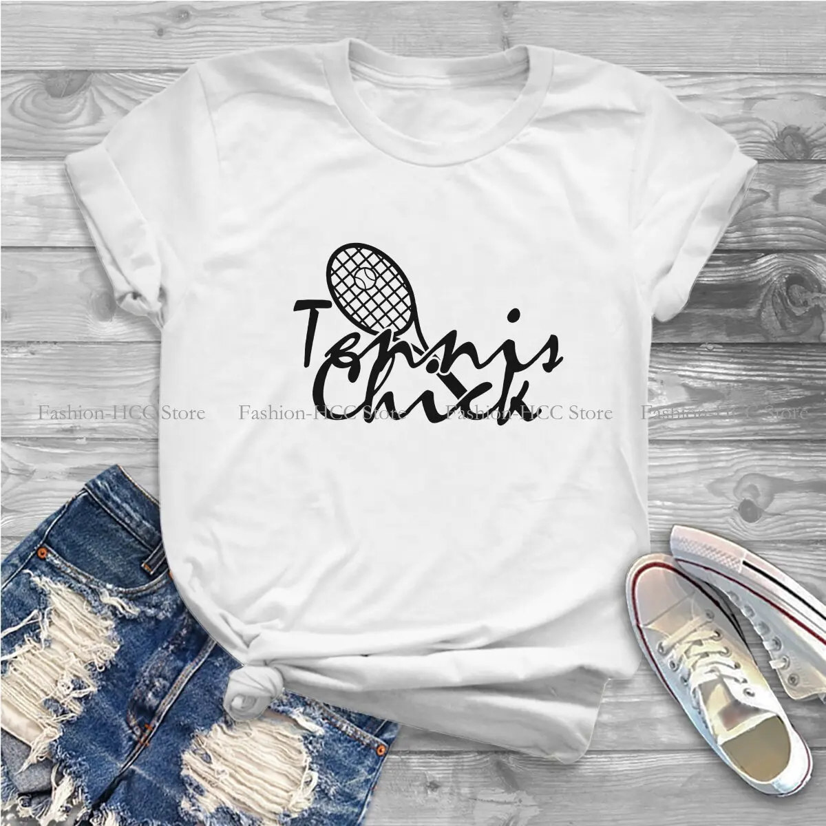 Tennis Polyester TShirt for Women Chick Soft Summer Tee T Shirt Novelty New Design